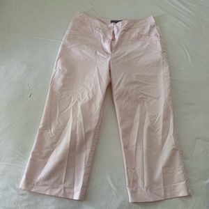Ann Taylor pink and white seersucker pants 8